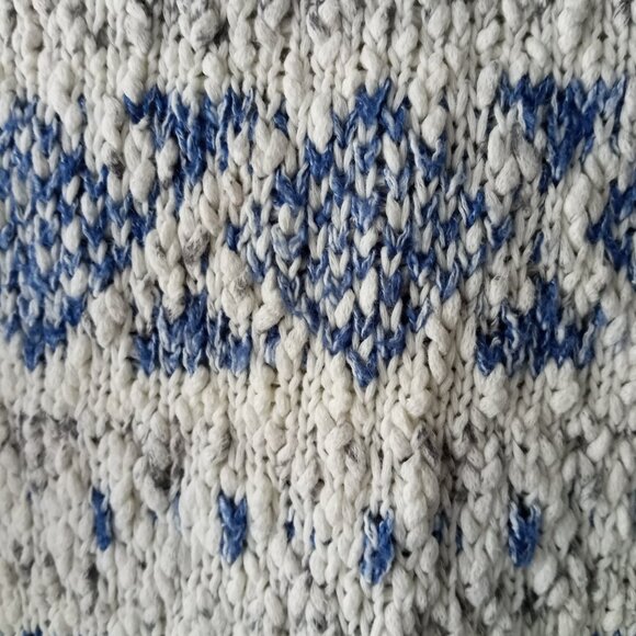 Joie Fringe Trim Boucle Crewneck Cotton Sweater sz S - Picture 7 of 9